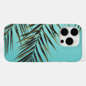 Palm Leaf iPhone Case - Minimal Tropical Blue Sky (Rückseite (Horizontal))