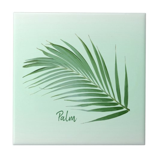 Palm Leaf Keramik Tile Fliese (Vorderseite)