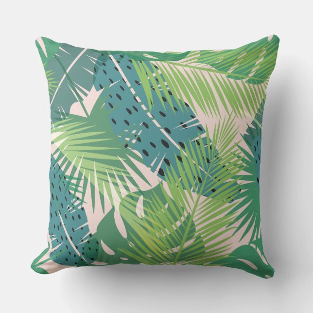Palm Leaf Muster werfen Kissen (Vorderseite)