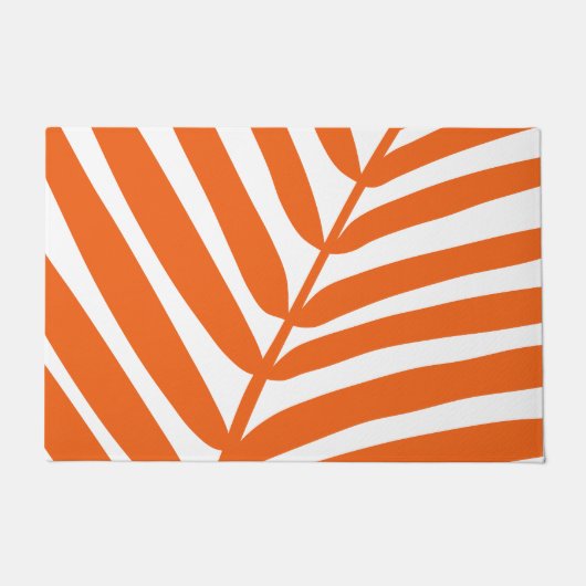Palm Leaf Orange Fußmatte (Vorderseite)
