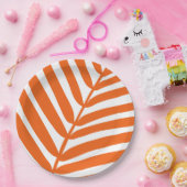 Palm Leaf Orange Pappteller (Party)