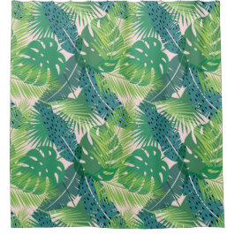 Palm Leaf Pattern Duschvorhang