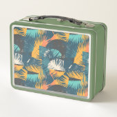 Palm Leaf Pattern individuelle Name Lunch Boxen (Rückseite)