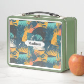 Palm Leaf Pattern individuelle Name Lunch Boxen (Beispiel)