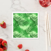 Palm Leaf Print, Emerald und Light Lime Green Serviette (Beispiel)