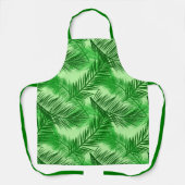 Palm Leaf Print, Fuchsia, Emerald und Lime Green Schürze (Vorderseite)
