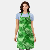 Palm Leaf Print, Fuchsia, Emerald und Lime Green Schürze (Getragen)