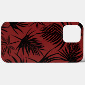 Palm Leaf - Rot und Schwarz-Blumen-Design Case-Mate iPhone Hülle (Rückseite (Horizontal))