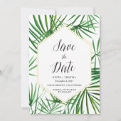 Palm Leaf Save the Date (Vorderseite)