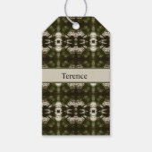 Palm Leaf Shadow Army Green, anpassbar Geschenkanhänger (Vorderseite)