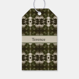 Palm Leaf Shadow Army Green, anpassbar Geschenkanhänger