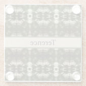 Palm Leaf Shadow Army Green, anpassbar Glasuntersetzer (Rückseite)