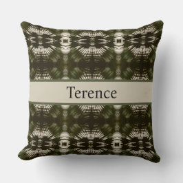 Palm Leaf Shadow Army Green, anpassbar Kissen