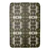 Palm Leaf Shadow Pattern in Army Green Badematte (Vorderseite Vertikal)