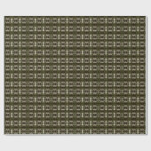 Palm Leaf Shadow Pattern in Army Green Geschenkpapier (Flach)