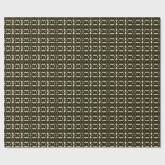 Palm Leaf Shadow Pattern in Army Green Geschenkpapier (Flach)