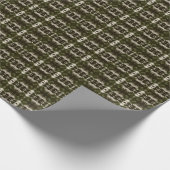 Palm Leaf Shadow Pattern in Army Green Geschenkpapier (Ecke)