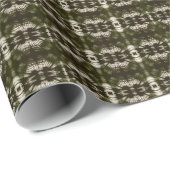 Palm Leaf Shadow Pattern in Army Green Geschenkpapier (Rolleneckpunkt)