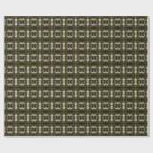 Palm Leaf Shadow Pattern in Army Green Geschenkpapier (Flach)