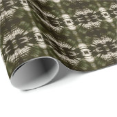 Palm Leaf Shadow Pattern in Army Green Geschenkpapier (Rolleneckpunkt)