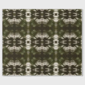 Palm Leaf Shadow Pattern in Army Green Geschenkpapier (Flach)