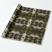 Palm Leaf Shadow Pattern in Army Green Geschenkpapier (Ungerollt)