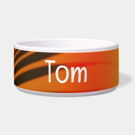 Palm Leaf Shadow Pet Bowl mit TOM Text Napf