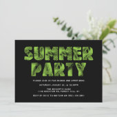 Palm Leaf Summer Party Einladungen (Stehend Vorderseite)