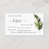 Palm Leaf Tropic Wie viele Kisses Showspielkarte Platzkarte (Vorderseite)