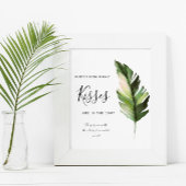 Palm Leaf Tropic Wie viele Kisses singen Poster