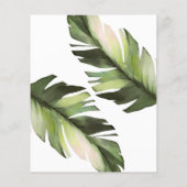 Palm Leaf Tropical Wedding Einladung (Rückseite)