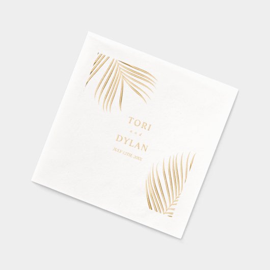 Palm Leaf Wedding Servietten Mit Folie (Links)
