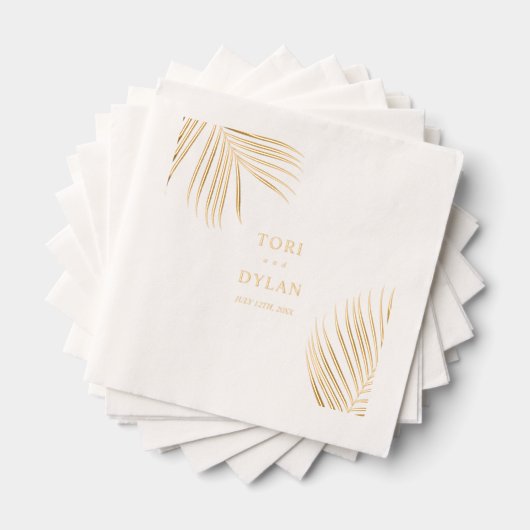 Palm Leaf Wedding Servietten Mit Folie (Insitu (Gestapelt))