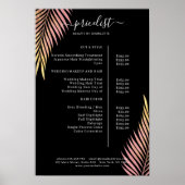 Palm Leafy Salon Price List Poster (Vorne)