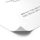 Palm Leafy Salon Price List Poster (Ecke)