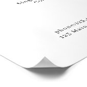 Palm Leafy Salon Price List Poster (Ecke)