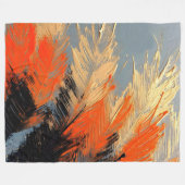 Palm Leaves – Abstract Tropical Motion Fleecedecke (Vorderseite (Horizontal))
