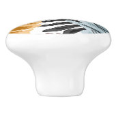 Palm leaves, Tropical, Botanical, Dschungel, Fores Keramikknauf (Seitenansicht)