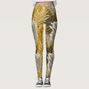 Palm leaves, Tropical, Botanical, Dschungel, Fores Leggings