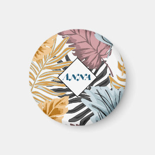 Palm leaves, Tropical, Botanical, Dschungel, Fores Magnet