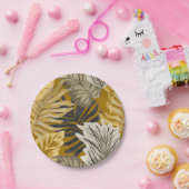 Palm leaves, Tropical, Botanical, Dschungel, Fores Pappteller (Party)