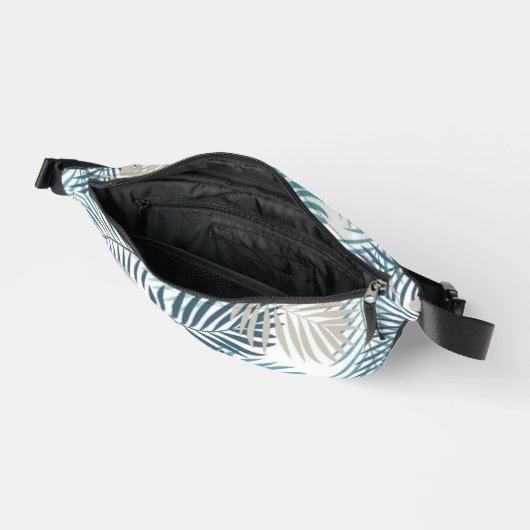 Palm leaves tropical foliage beach vibe exotic bauchtasche (Offen)