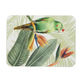 Palm Leaves With Green Bird Magnet (Horizontal)