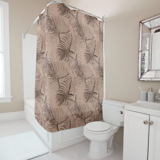 Palm Leo Animal Print Glam 1 Duschvorhang (Beispiel)