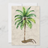 Palm Leopard Print Wild Birthday Einladung (Rückseite)
