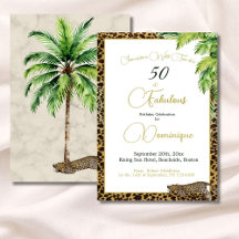 Palm Leopard Print Wild Birthday