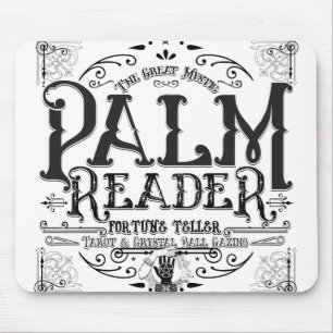 Palm Leser Vintage Magie Wahrsager Schild Mousepad