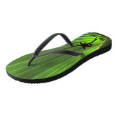 Palm Life | Green Palm Frond Palm Tree Unisex Badesandalen (Schrägansicht)