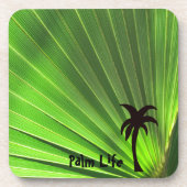Palm Life | Green Palm Frontend mit Palm Tree Getränkeuntersetzer (Vorderseite)
