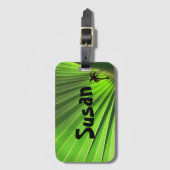 Palm Life | Green Palm Frontend mit Palm Tree Moti Gepäckanhänger (Vorderseite Vertikal)